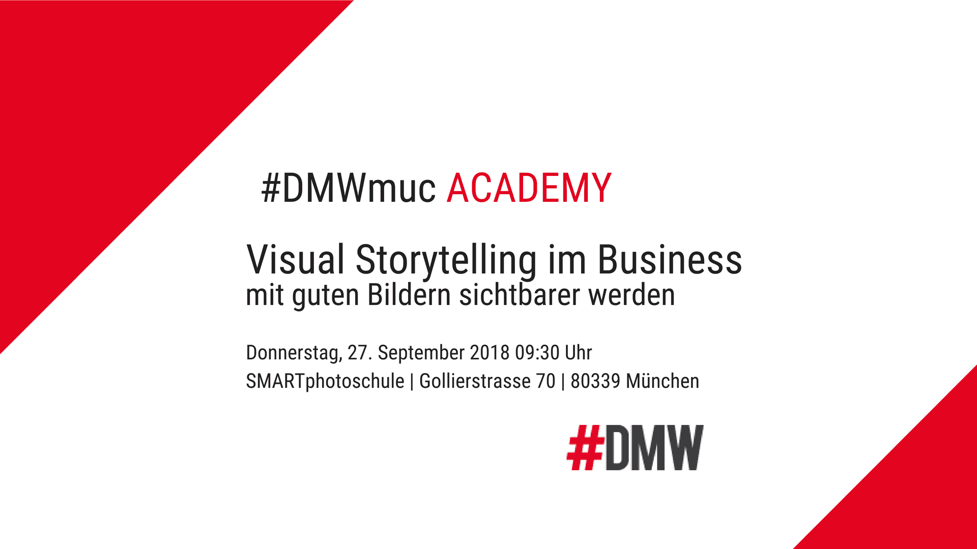 #dmwmuc Academy Workshop Visual Storytelling