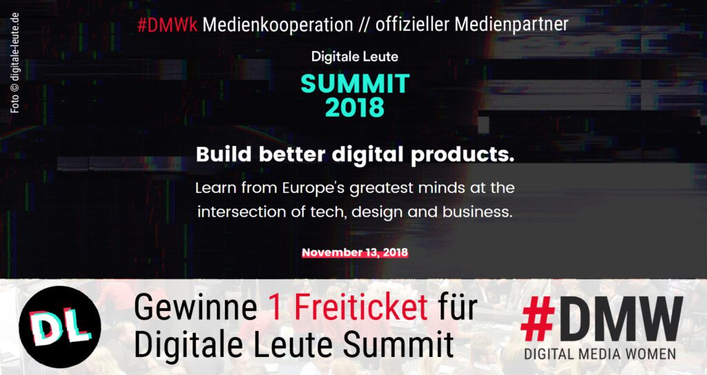Ticketverlosung Medienkooperation Digital Media Women e.V. und Digitale Leute Summit