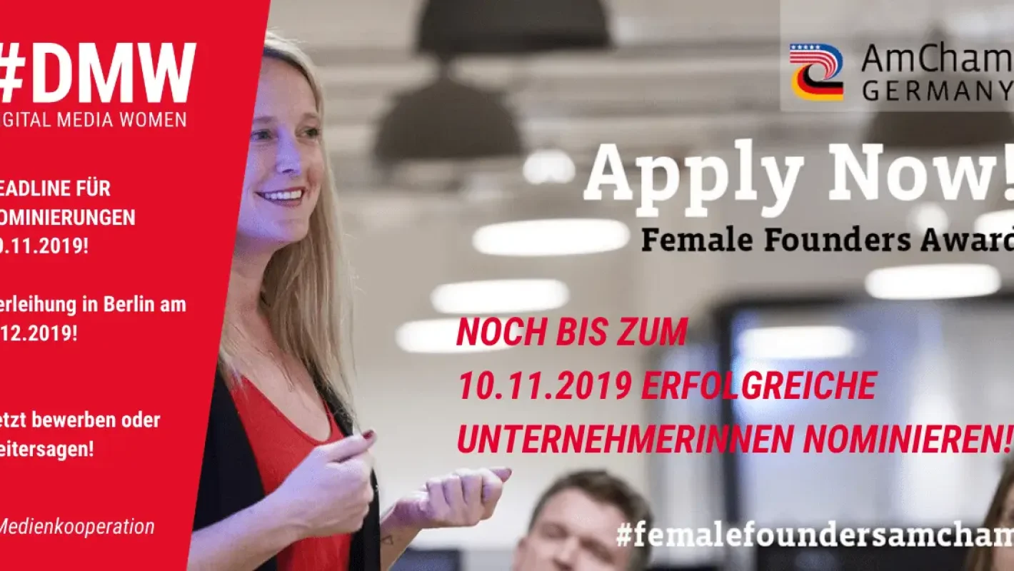 DMW, Nadine Bütow leitet die Medienpartnerschaft für den Female Founders Award der AmCham  Germany