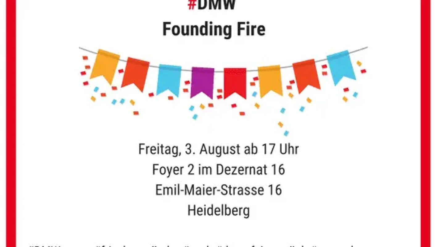 Einladung Gründungsfeier 'DMW Rhein-Neckar