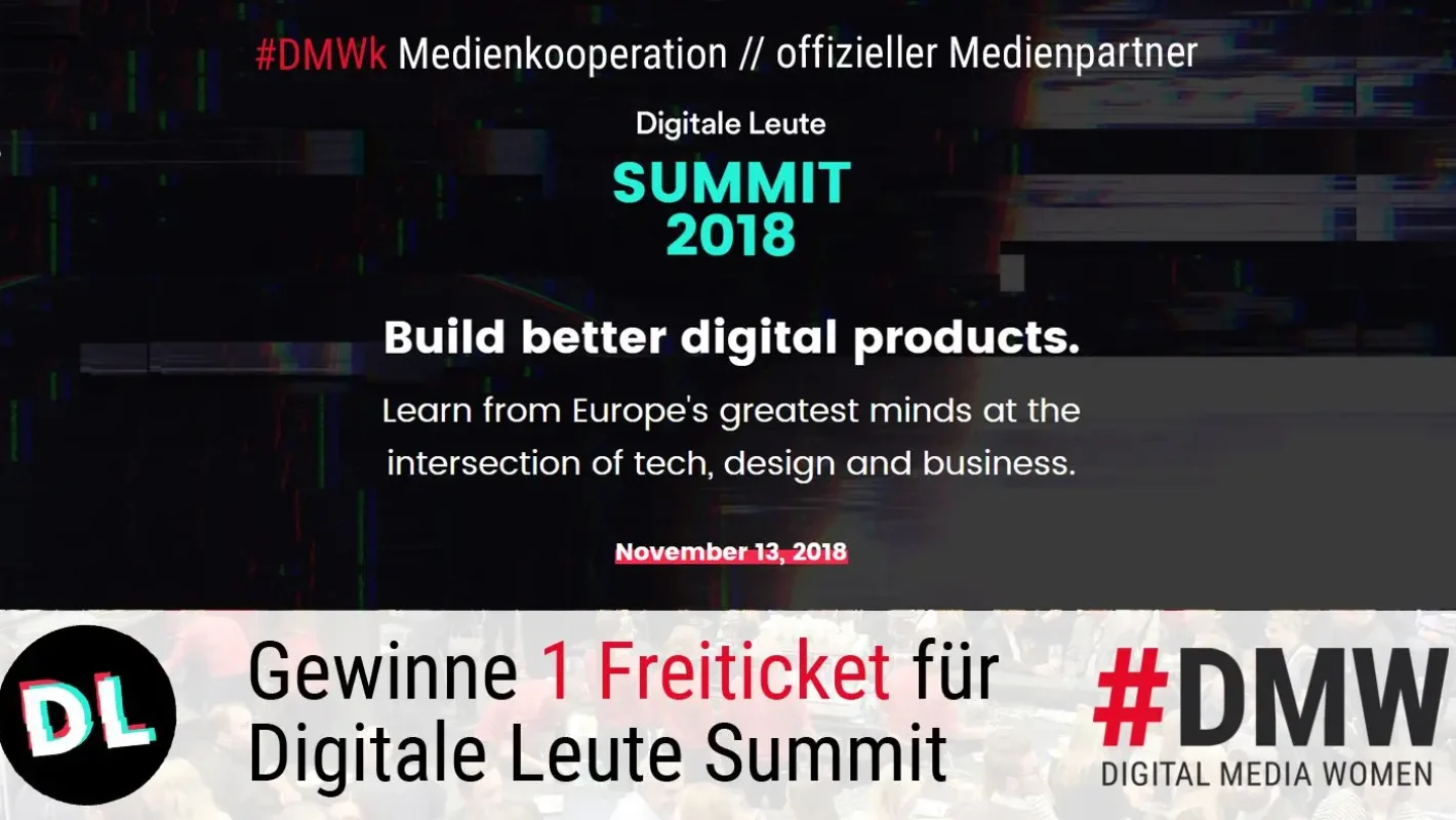 Ticketverlosung Medienkooperation Digital Media Women e.V. und Digitale Leute Summit